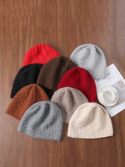 Winter Fashion Style Solid Kintted Hat