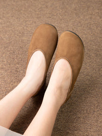 Thumbnail for Women Summer Casual Solid Soft Leather Flat Shoes