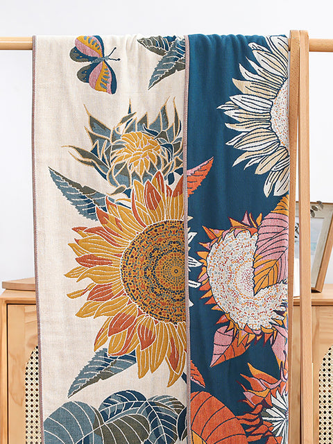 100%Cotton Sunflower Jacquard Bath Towel