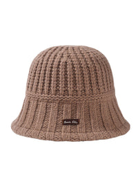 Thumbnail for Winter Pure Color Fashion Knitted Patch Warm Hat