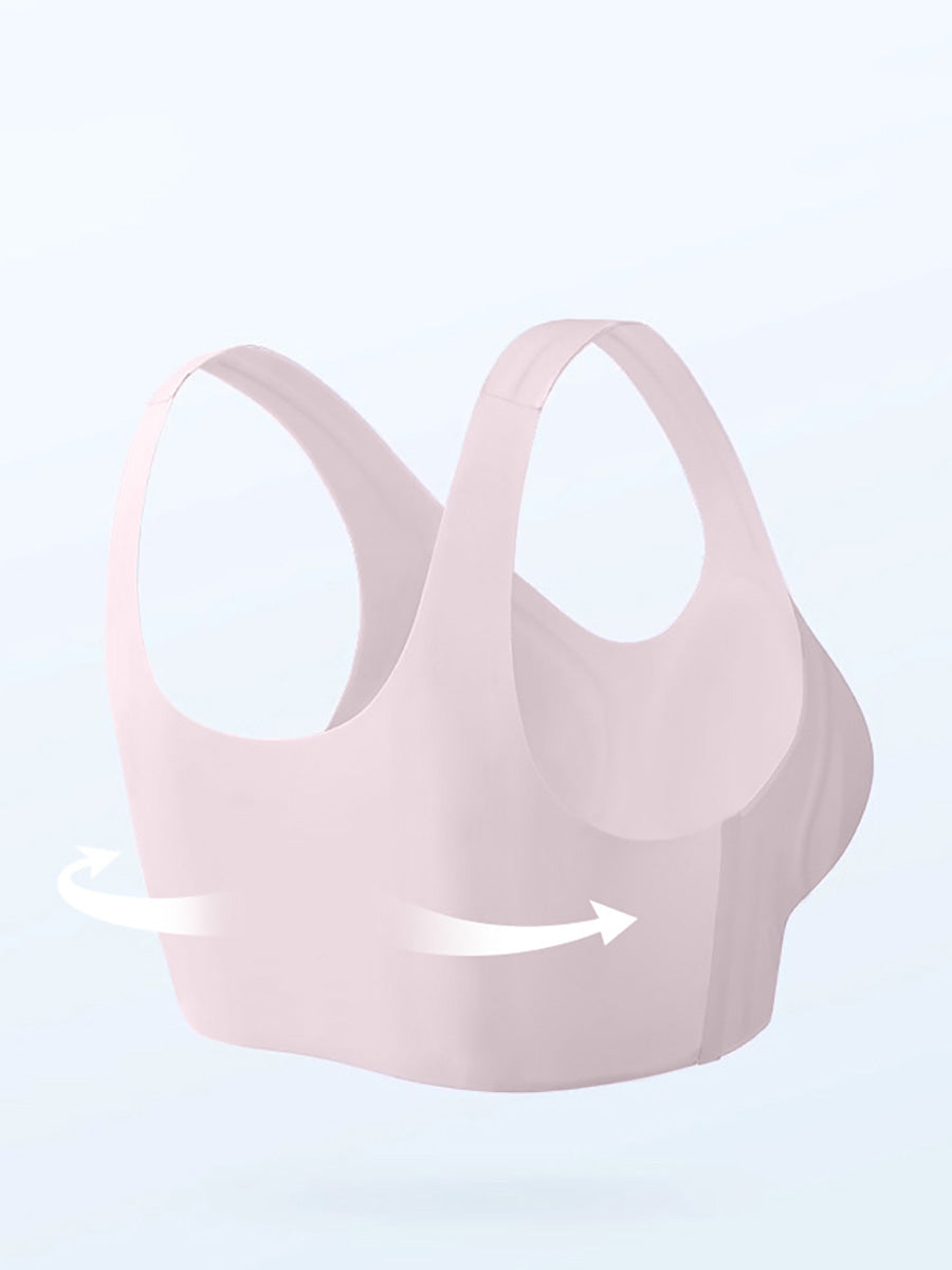 Women Casual Seamless Solid Fixed Cup Bra