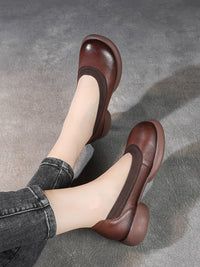 Thumbnail for Women Casual Summer Genuine Leather Low Heel Shoes