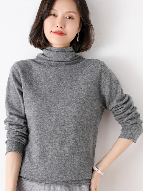 Damen Herbst Lässiger Streifen O-Ausschnitt Wollstrickpullover