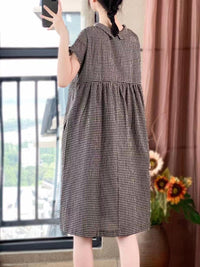 Thumbnail for Plus Size Women Women Casual Summer Lattice Artsy Pleat Loose Dress