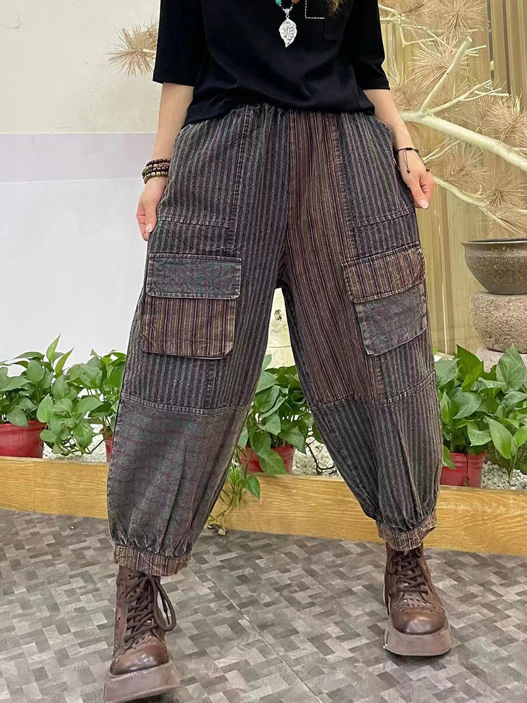 Casual Loose Pants, Linen Cotton Pants, Plus Size Pants – BUYKUD