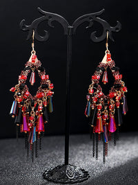 Thumbnail for Bohemia Women S925Sliver Tassel Pandent Earrings