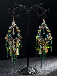 Thumbnail for Bohemia Women S925Sliver Tassel Pandent Earrings