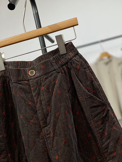 Dames Herfst Retro Bloemen Denim Harem Broek