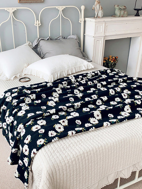 Couverture de canapé en laine polaire Daisy pour lit queen size