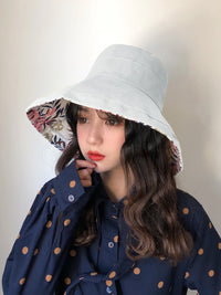 Thumbnail for Female Summer Sun Hat Solid Color Foldable Hat