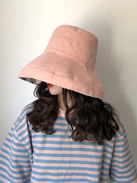 Thumbnail for Female Summer Sun Hat Solid Color Foldable Hat