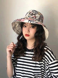 Thumbnail for Female Summer Sun Hat Solid Color Foldable Hat