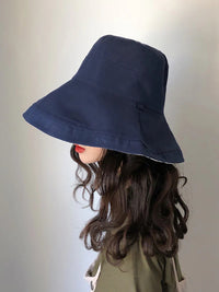 Thumbnail for Female Summer Sun Hat Solid Color Foldable Hat