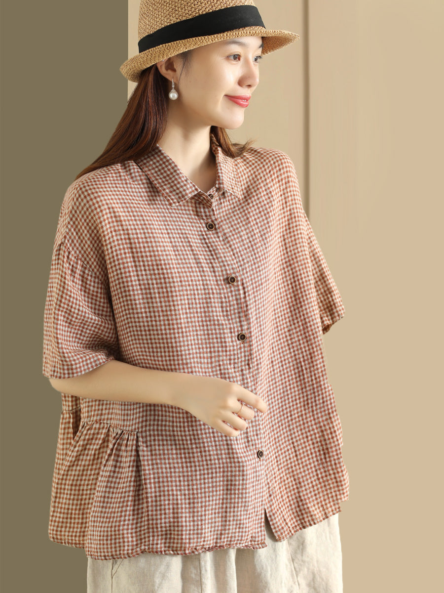 PLUS TAMANHA MULHERM Women Summer Casual Casual Button Cardigan Linen Shirt