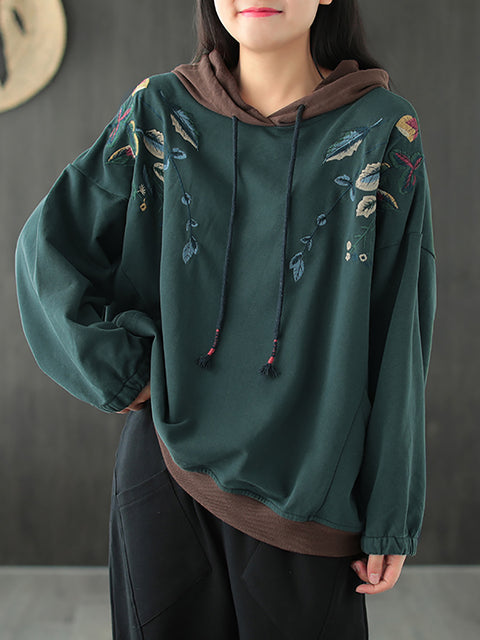 Plus Size Women Autumn Ethnic Solid Button 100% Cotton Coat