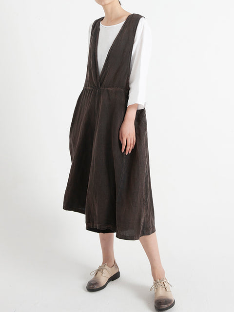 Ermeløse liner for kvinner Sommer Løs Jumpsuit Overalls