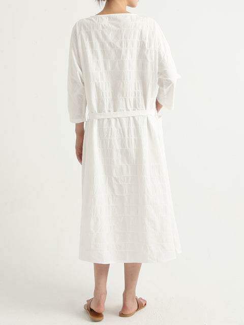 Robe ample décontractée en coton d'été avec ceinture