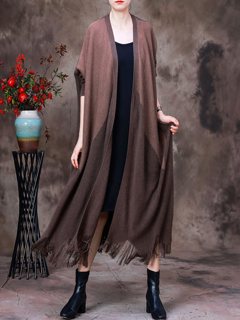 Autumn Patchwork Wool Irregular Casat for Women